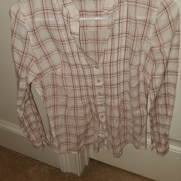 MODA INTERNATIONAL STRIPPED 100% COTTON VINTAGE BUTTON DOWN SHIRT SIZE SMALL - Picture 2 of 3